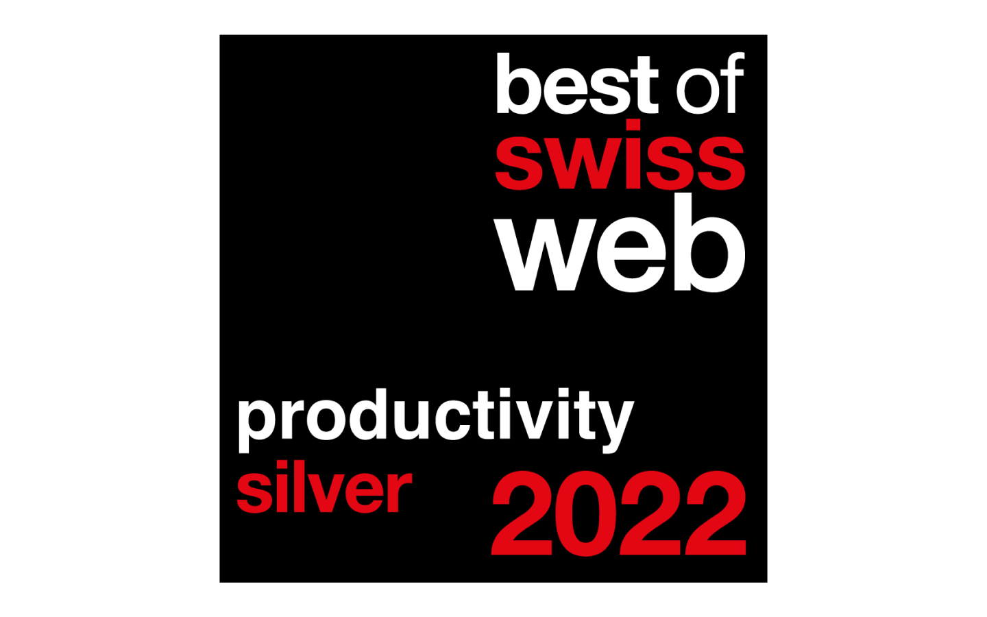 Best-Of-Swiss-Web-2022-Productivity-Silver-Auszeichnung